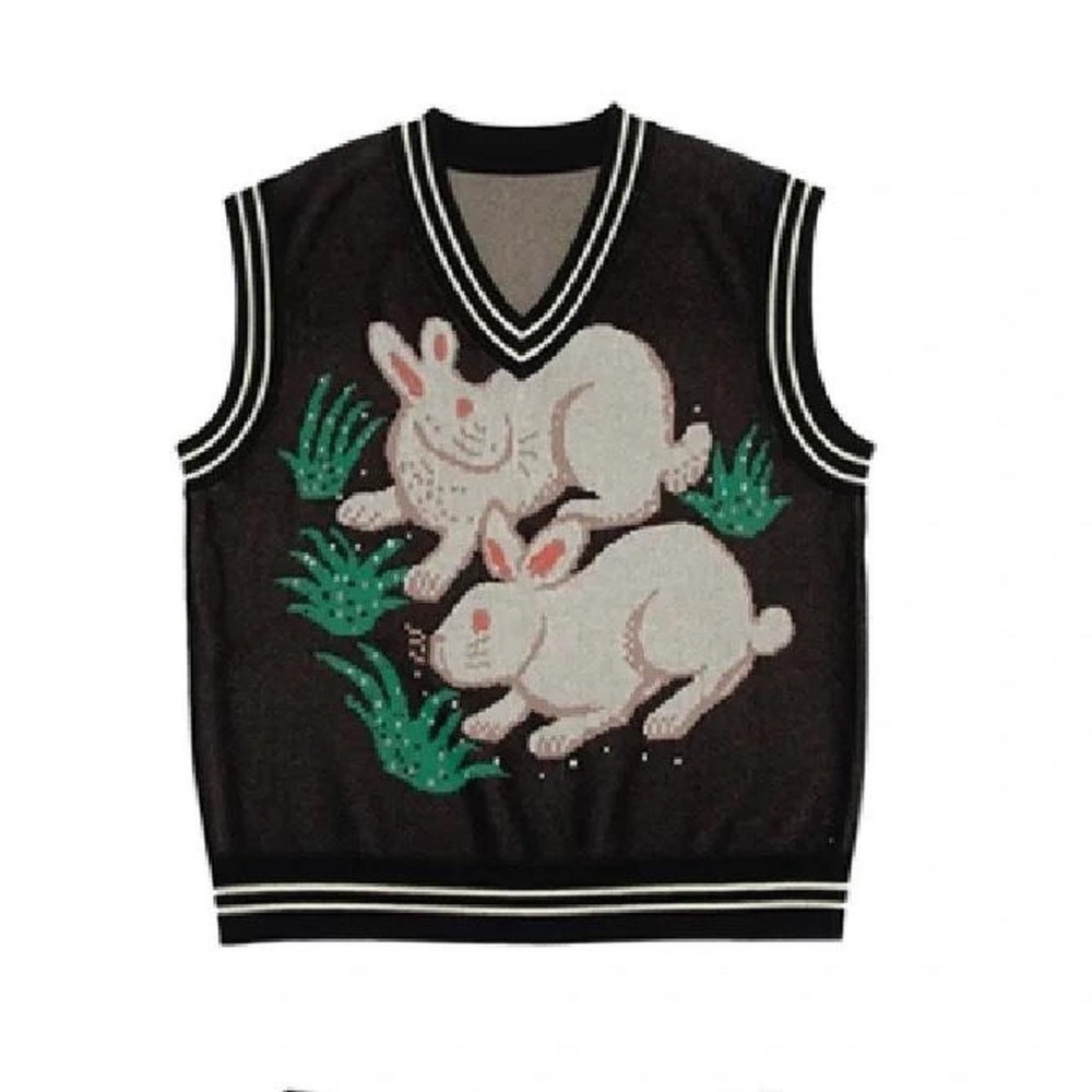 Bunny knitted vest